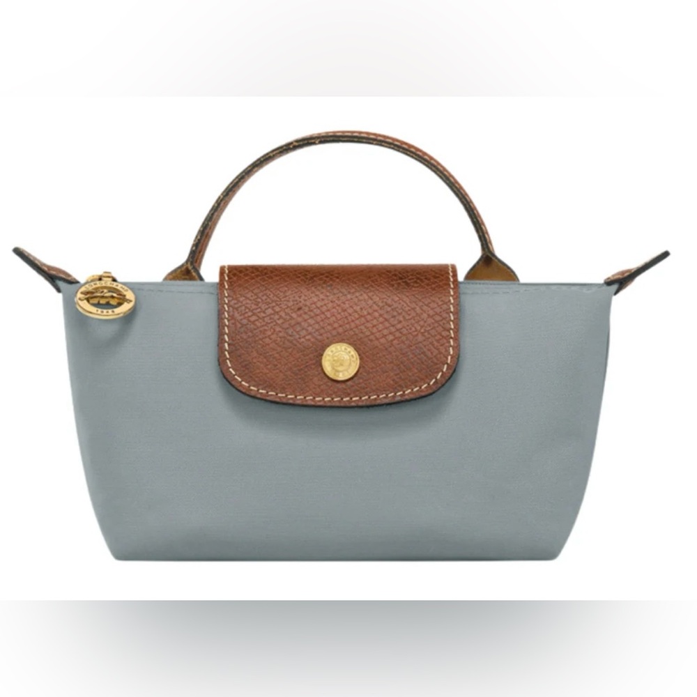 NWT Longchamp Mini Pouch in Blue Steel
